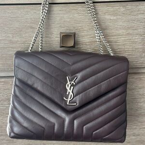 Authentic Saint Laurent Medium Loulou amaranto